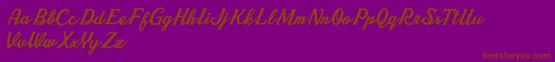 Fonte Cherry Demo2 – fontes marrons em um fundo roxo