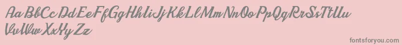 Cherry Demo2 Font – Gray Fonts on Pink Background