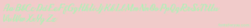 Cherry Demo2 Font – Green Fonts on Pink Background