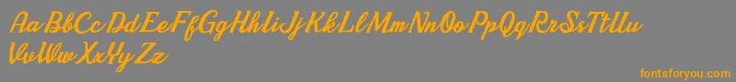 Cherry Demo2 Font – Orange Fonts on Gray Background