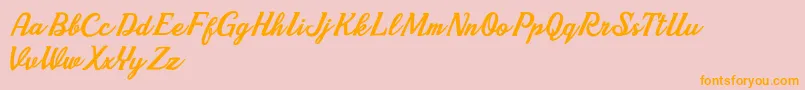 Cherry Demo2 Font – Orange Fonts on Pink Background