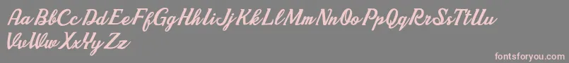 Cherry Demo2 Font – Pink Fonts on Gray Background