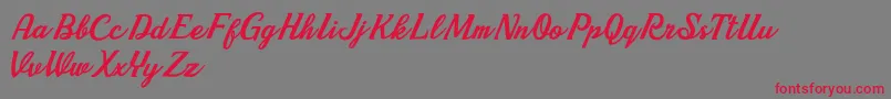 Cherry Demo2 Font – Red Fonts on Gray Background