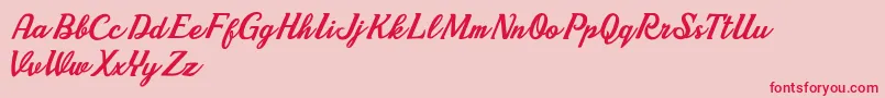 Cherry Demo2 Font – Red Fonts on Pink Background