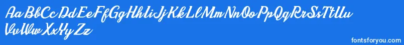 Cherry Demo2 Font – White Fonts on Blue Background