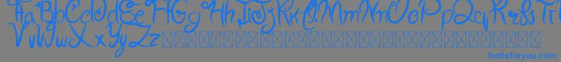 Cherrylove Font – Blue Fonts on Gray Background