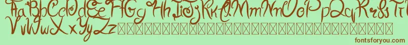 Cherrylove Font – Brown Fonts on Green Background