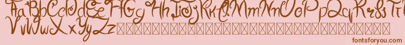 Cherrylove Font – Brown Fonts on Pink Background