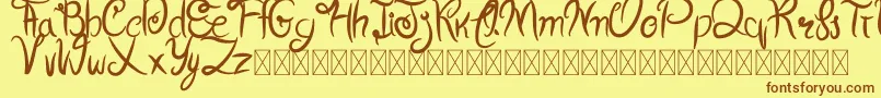 Cherrylove Font – Brown Fonts on Yellow Background