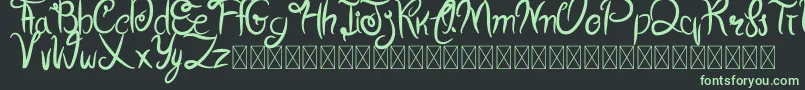 Cherrylove Font – Green Fonts on Black Background