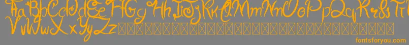 Cherrylove Font – Orange Fonts on Gray Background
