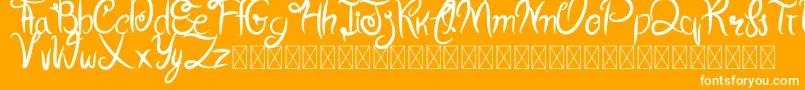 Cherrylove Font – White Fonts on Orange Background