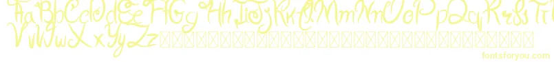 Cherrylove Font – Yellow Fonts on White Background