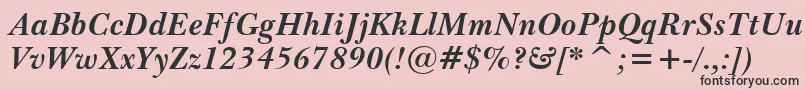 ImperialBoldItalic Font – Black Fonts on Pink Background