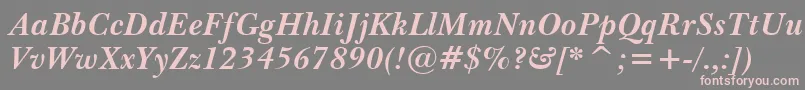 ImperialBoldItalic Font – Pink Fonts on Gray Background