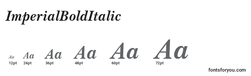 ImperialBoldItalic Font Sizes