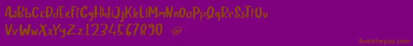 CHERY RUSH Demo Font – Brown Fonts on Purple Background