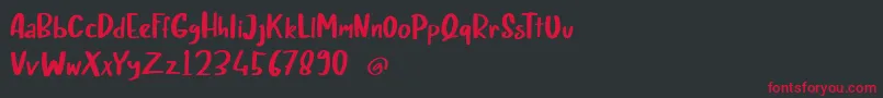 CHERY RUSH Demo Font – Red Fonts on Black Background