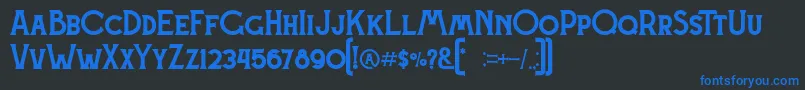 CHERYL Font – Blue Fonts on Black Background