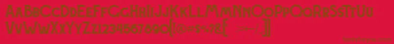 Weitere Informationen zur CHERYL-Schriftart CHERYL-Schriftart – Braune Schriften auf rotem Hintergrund