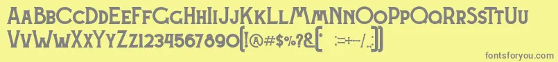 Шрифт CHERYL – серые шрифты на жёлтом фоне