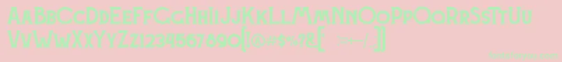 CHERYL Font – Green Fonts on Pink Background