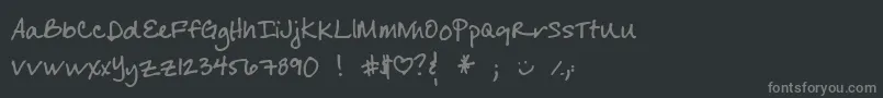 Czcionka CHERYL – szare czcionki na czarnym tle