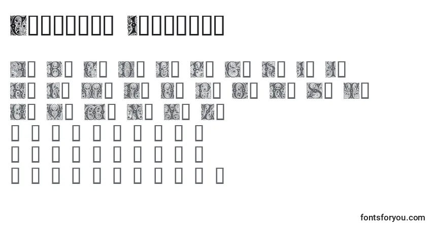 Шрифт Cheshire Initials – алфавит, цифры, специальные символы