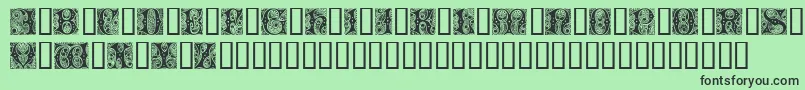 Cheshire Initials Font – Black Fonts on Green Background