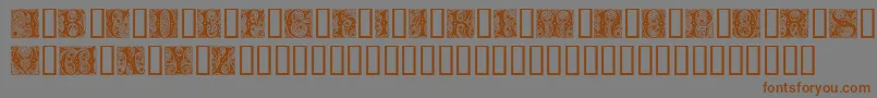 Lisätietoja Cheshire Initials-fontista Cheshire Initials-fontti – ruskeat fontit harmaalla taustalla