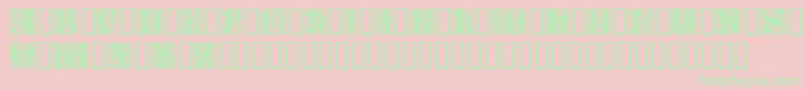 フォントCheshire Initials – ピンクの背景に緑の文字