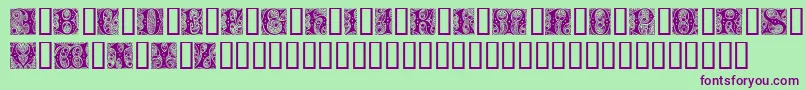 Cheshire Initials Font – Purple Fonts on Green Background
