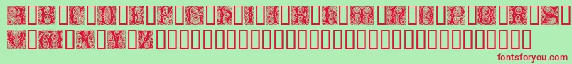 Cheshire Initials Font – Red Fonts on Green Background