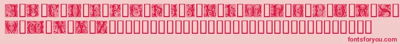fuente Cheshire Initials – Fuentes Rojas Sobre Fondo Rosa
