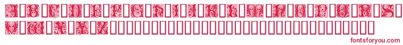 Cheshire Initials Font – Red Fonts on White Background