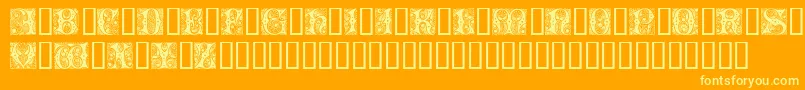 Cheshire Initials Font – Yellow Fonts on Orange Background