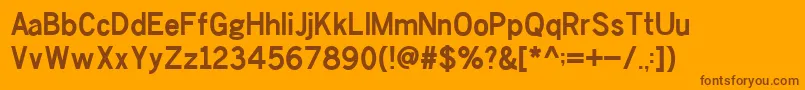 ChesterSans Bold-fontti – ruskeat fontit oranssilla taustalla