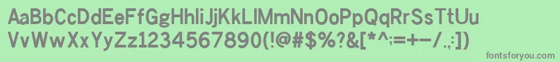 フォントChesterSans Bold – 緑の背景に灰色の文字