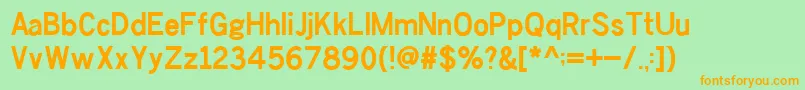 ChesterSans Bold Font – Orange Fonts on Green Background