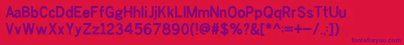 ChesterSans Bold Font – Purple Fonts on Red Background