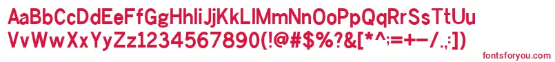 ChesterSans Bold Font – Red Fonts on White Background