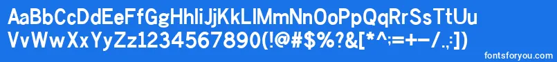 ChesterSans Bold Font – White Fonts on Blue Background