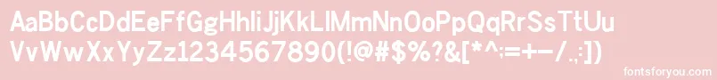 ChesterSans Bold Font – White Fonts on Pink Background