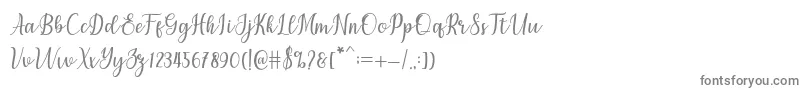 フォントchetlie – 白い背景に灰色の文字