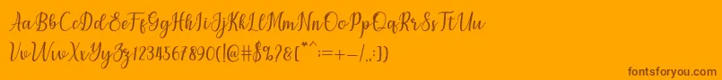 Шрифт chetlie – коричневые шрифты на оранжевом фоне