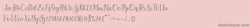 Weitere Informationen zur chetlie-Schriftart chetlie-Schriftart – Graue Schriften auf rosa Hintergrund