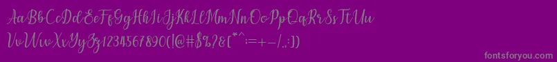 フォントchetlie – 紫の背景に灰色の文字