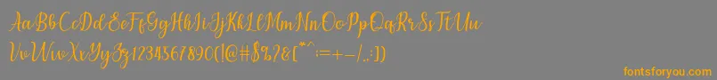 chetlie Font – Orange Fonts on Gray Background