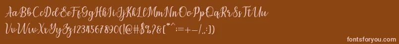 chetlie Font – Pink Fonts on Brown Background