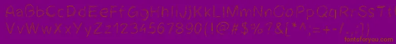 Cheveuxdange Font – Brown Fonts on Purple Background